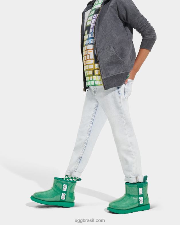 verde esmeralda 4VTTD1751 UGG crianças clássico claro mini ii