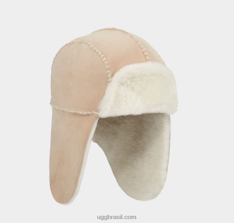 areia 4VTTD1782 UGG crianças caçador de pele de carneiro com ponto