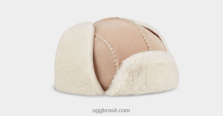 areia 4VTTD1782 UGG crianças caçador de pele de carneiro com ponto