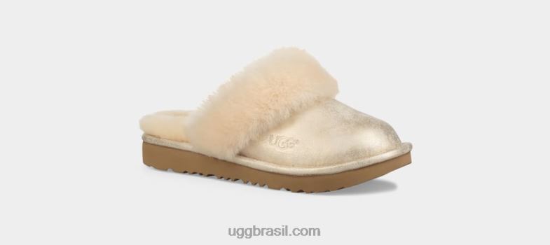 ouro 4VTTD2087 UGG crianças chinelo metálico cosy ii
