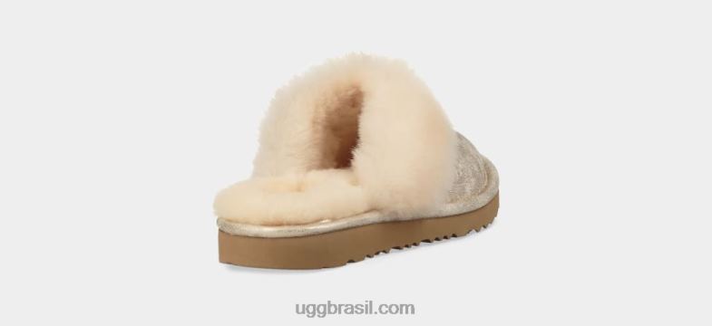ouro 4VTTD2087 UGG crianças chinelo metálico cosy ii