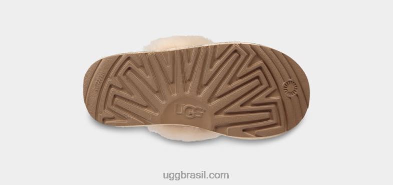ouro 4VTTD2087 UGG crianças chinelo metálico cosy ii