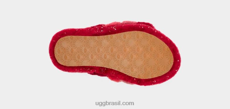 vermelho multi 4VTTD245 UGG crianças fluff sim brilho metálico multi