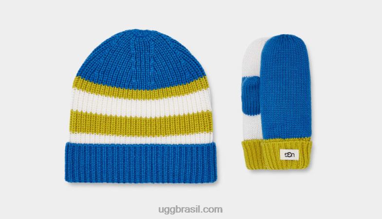 mergulho multi 4VTTD1763 UGG crianças conjunto gorro e luva color block