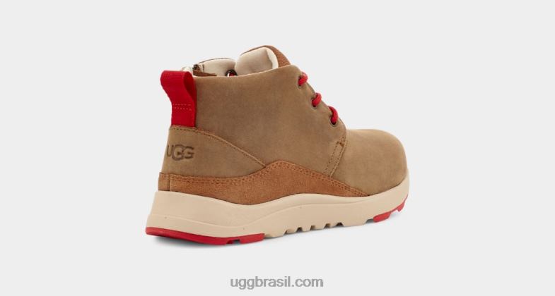 couro nogueira/vermelho samba 4VTTD1762 UGG crianças canoa iii tempo