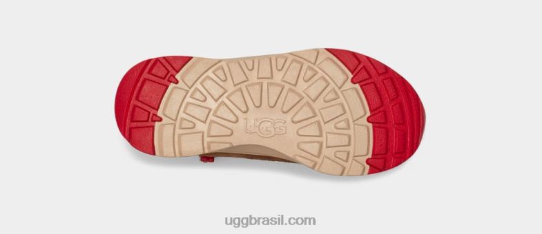 couro nogueira/vermelho samba 4VTTD1762 UGG crianças canoa iii tempo