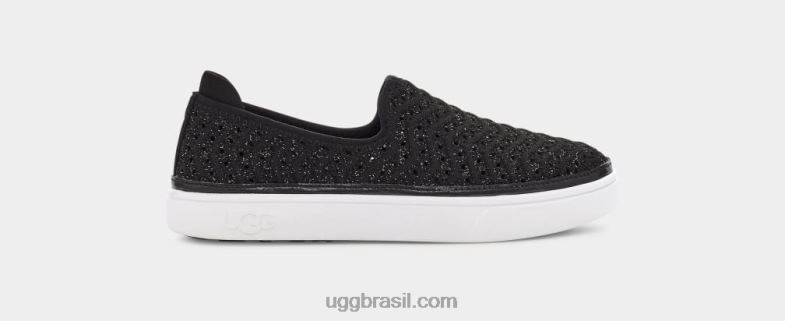 malha metálica preta 4VTTD1787 UGG crianças caplan sem cadarço
