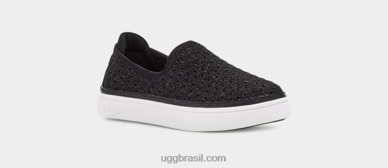 malha metálica preta 4VTTD1787 UGG crianças caplan sem cadarço