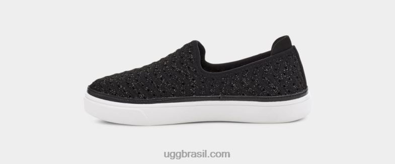 malha metálica preta 4VTTD1787 UGG crianças caplan sem cadarço