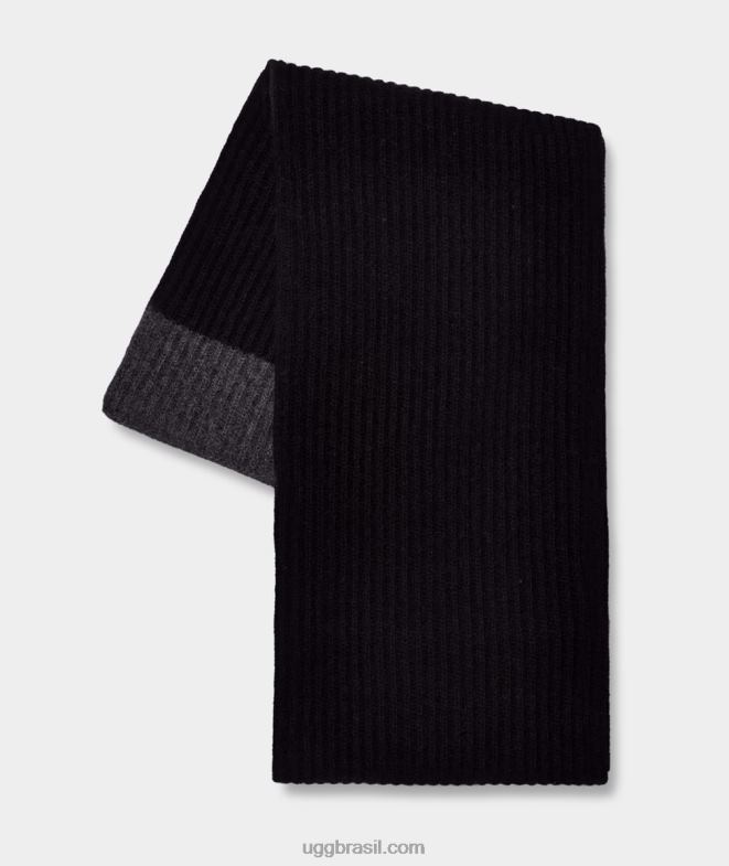 carvão preto/urze 4VTTD1905 UGG homens cachecol tricot evander