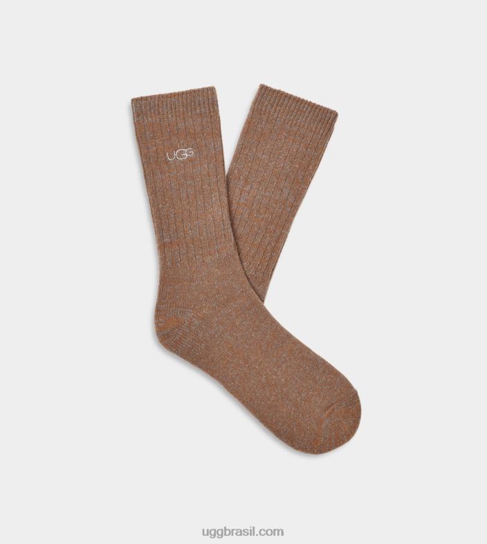 castanha 4VTTD1431 UGG homens tripulação slouchy de tricô trey rib