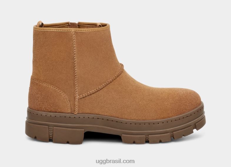 camurça castanha 4VTTD206 UGG homens suede pull-on clássico skyview