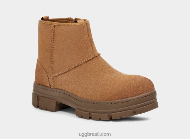 camurça castanha 4VTTD206 UGG homens suede pull-on clássico skyview