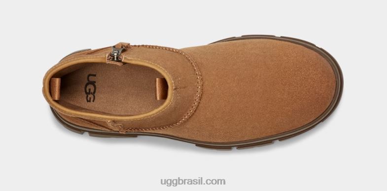 camurça castanha 4VTTD206 UGG homens suede pull-on clássico skyview