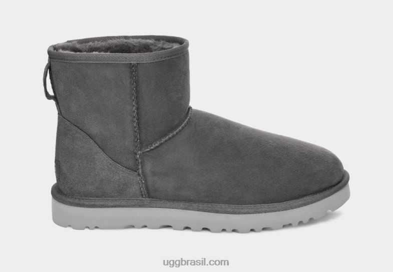 cinza escuro 4VTTD1407 UGG homens mini bota classica