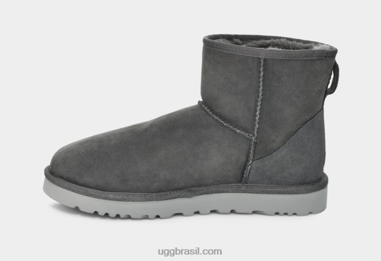 cinza escuro 4VTTD1407 UGG homens mini bota classica