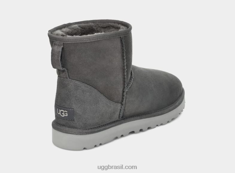 cinza escuro 4VTTD1407 UGG homens mini bota classica