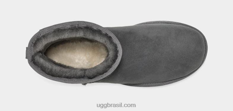 cinza escuro 4VTTD1407 UGG homens mini bota classica