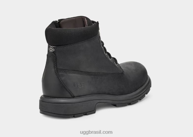 couro preto 4VTTD1604 UGG homens biltmore bota cano médio bico liso