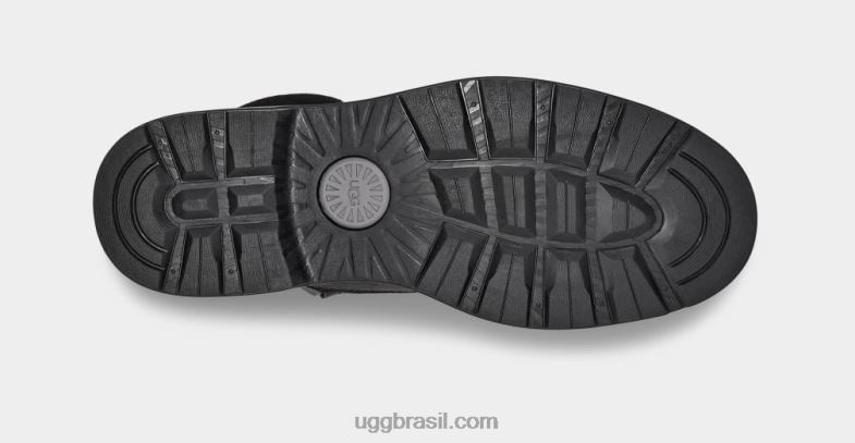 couro preto 4VTTD1604 UGG homens biltmore bota cano médio bico liso