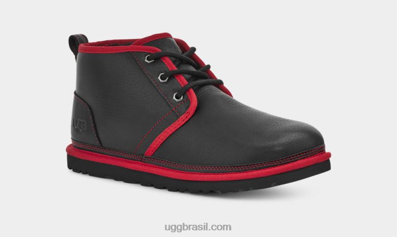 couro preto/vermelho samba 4VTTD1578 UGG homens couro neumel