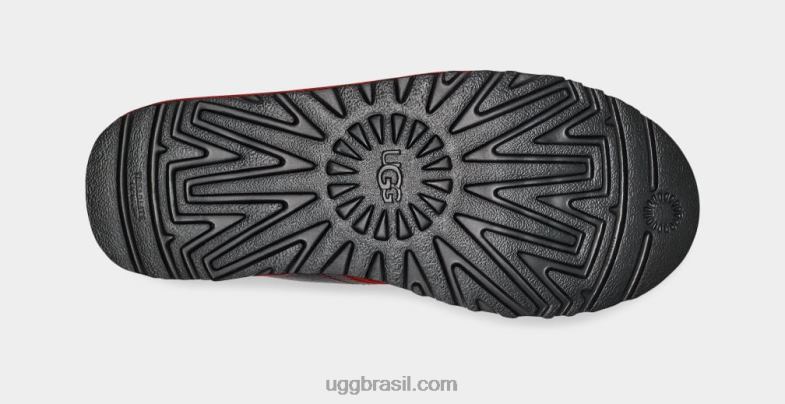 couro preto/vermelho samba 4VTTD1578 UGG homens couro neumel