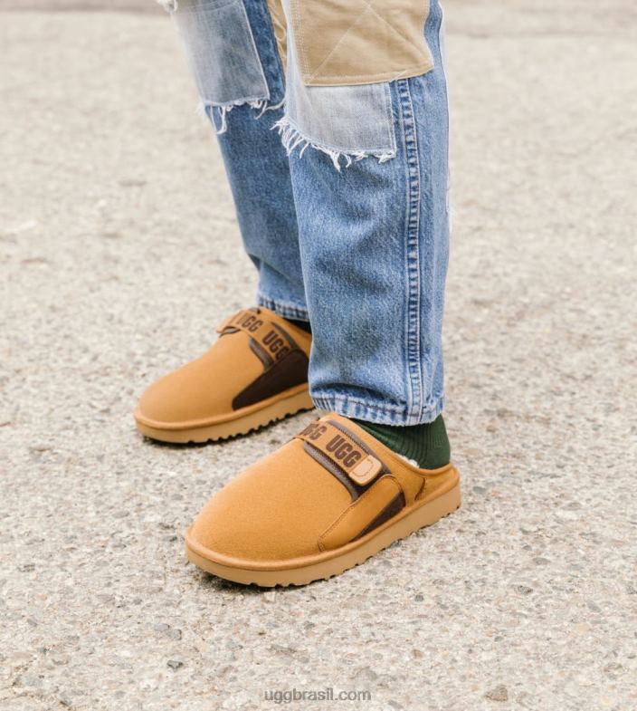 castanha 4VTTD1637 UGG homens deslizamento de dunas