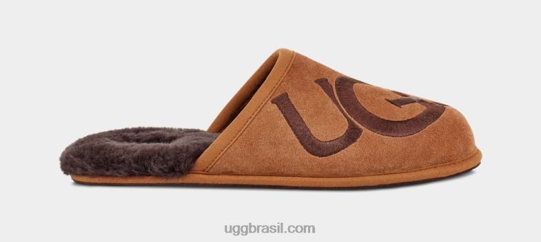 castanha/expresso 4VTTD1620 UGG homens logotipo arranhado