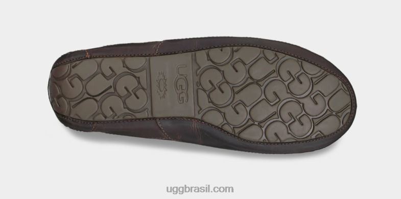 chá da china 4VTTD212 UGG homens chinelo de couro ascot