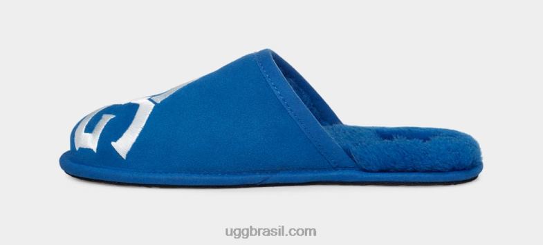clássico azul/branco 4VTTD1618 UGG homens logotipo arranhado