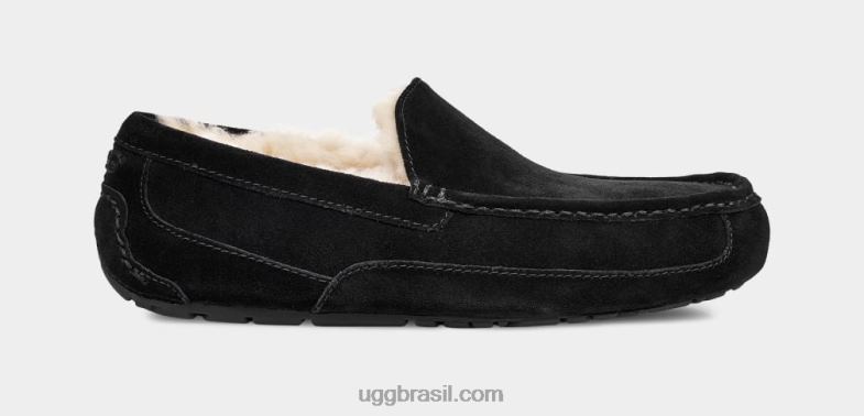 preto 4VTTD1422 UGG homens chinelo ascot
