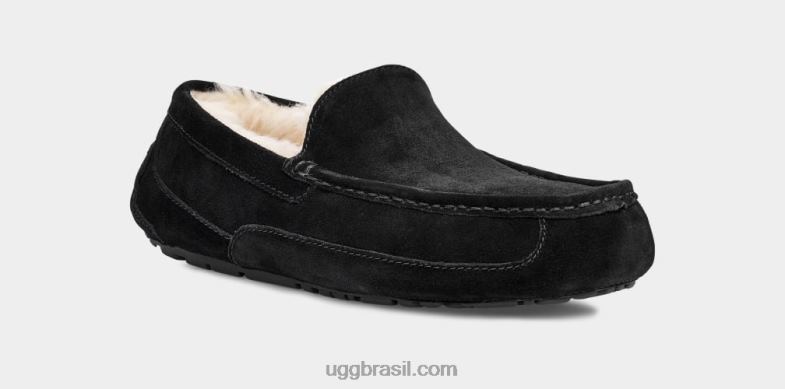 preto 4VTTD1422 UGG homens chinelo ascot