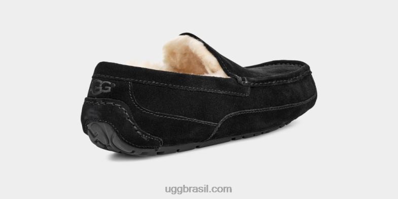 preto 4VTTD1422 UGG homens chinelo ascot
