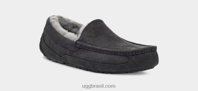 preto 4VTTD1503 UGG homens couro ascot fosco