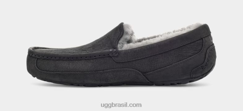 preto 4VTTD1503 UGG homens couro ascot fosco