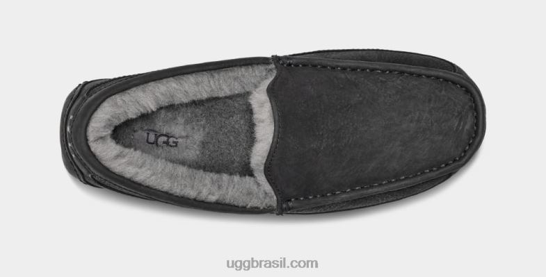 preto 4VTTD1503 UGG homens couro ascot fosco