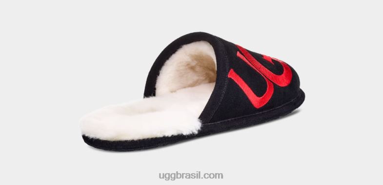 preto 4VTTD1619 UGG homens logotipo arranhado