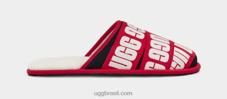 vermelho/preto/branco 4VTTD1597 UGG homens banda gráfica arranhada
