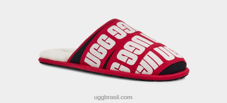 vermelho/preto/branco 4VTTD1597 UGG homens banda gráfica arranhada