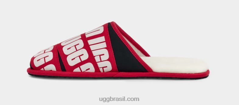 vermelho/preto/branco 4VTTD1597 UGG homens banda gráfica arranhada
