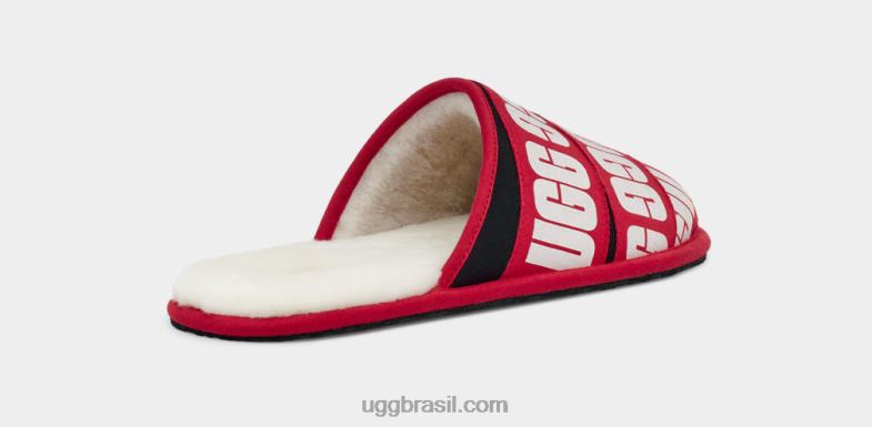 vermelho/preto/branco 4VTTD1597 UGG homens banda gráfica arranhada