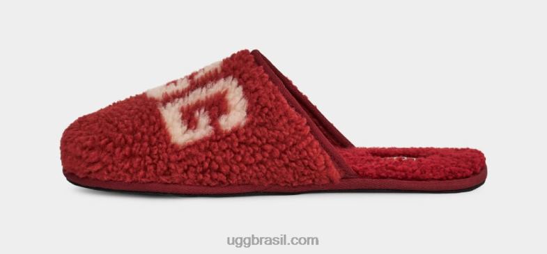 vinho tinto 4VTTD1589 UGG homens gráfico encaracolado arranhado