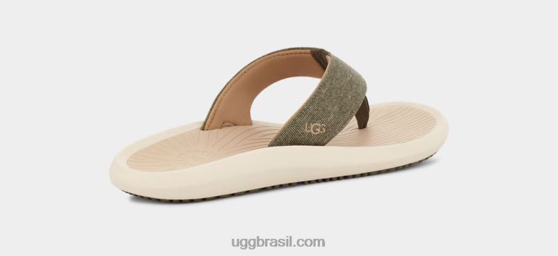 azeitona queimada/taupe 4VTTD1514 UGG homens brookside ii flip canvas