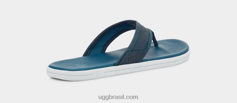 azul marinho 4VTTD236 UGG homens chinelos de couro à beira-mar