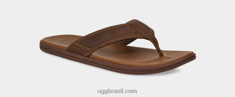 bagagem 4VTTD1549 UGG homens chinelos de couro à beira-mar