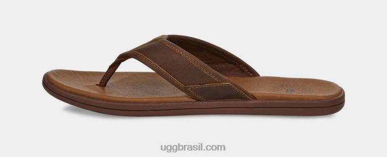 bagagem 4VTTD1549 UGG homens chinelos de couro à beira-mar