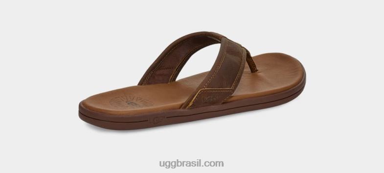 bagagem 4VTTD1549 UGG homens chinelos de couro à beira-mar