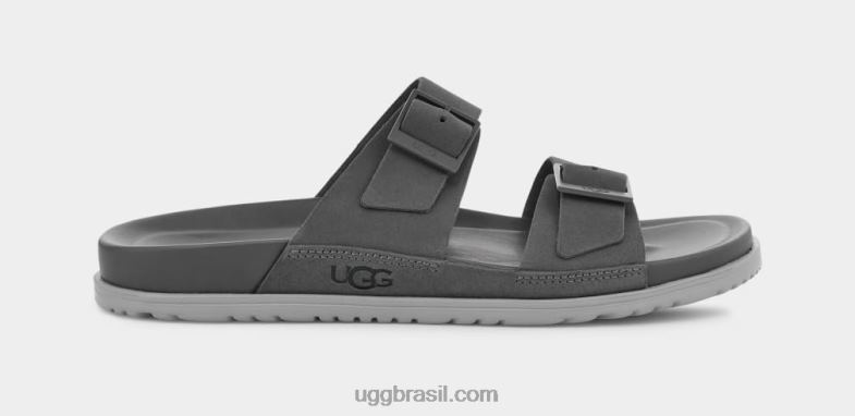 cinza escuro 4VTTD1601 UGG homens corrediça de fivela wainscott