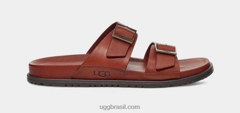 couro conhaque 4VTTD1403 UGG homens corrediça de fivela wainscott