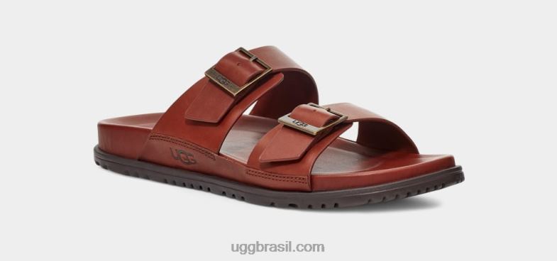 couro conhaque 4VTTD1403 UGG homens corrediça de fivela wainscott